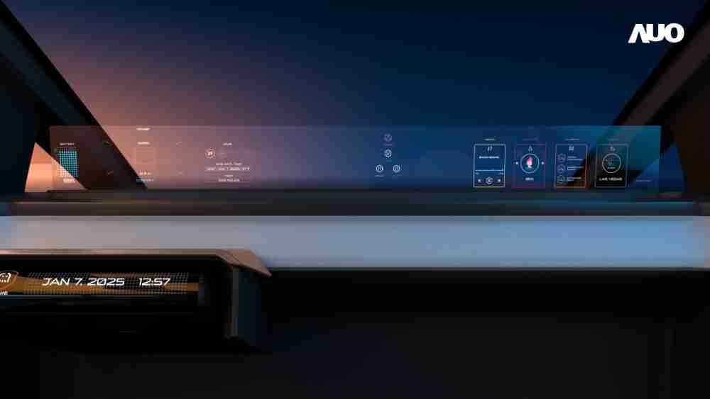 汇旺支付无界透明显示接口(Horizon Image Glass)透过车运算方案整合仪表板、、中控台及副驾显示器，，，，一体式全景呈现，，提供乘用者清晰的前方视野、、行车必要信息与娱乐功能
